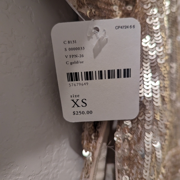 Free People Allie Gold Dress XS - Picture 3 of 6